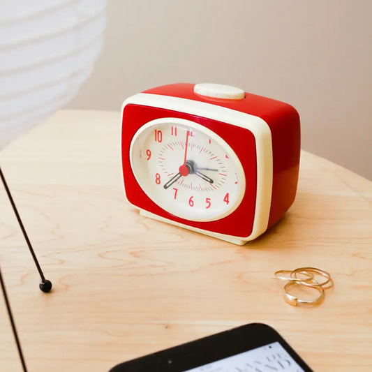 Kikkerland - Small Classic Alarm Clock Red