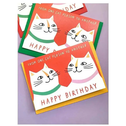 Kitty Kenda Papergoods - Cat Person Birthday Card Greeting