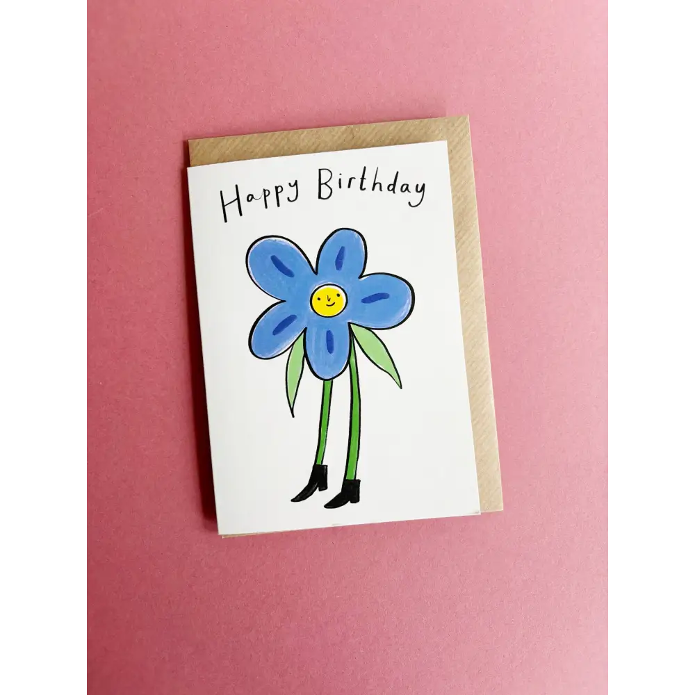 Kitty Kenda Papergoods - Happy Birthday Flower Person Eco Greeting Card