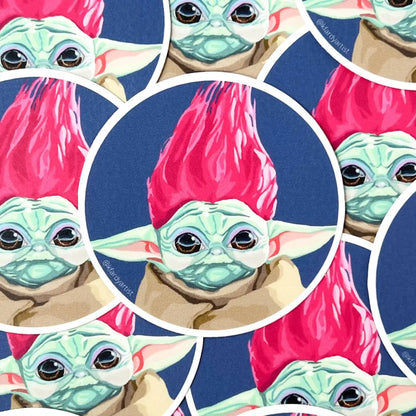 Kristin Fardy Artist - Baby’s New ’Do 3’’ round sticker