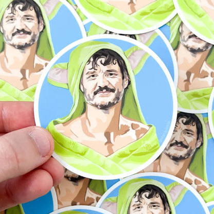 Kristin Fardy Artist - Bath Time For Pedro funny 3’’ round sticker