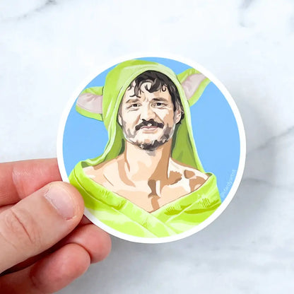 Kristin Fardy Artist - Bath Time For Pedro funny 3’’ round sticker