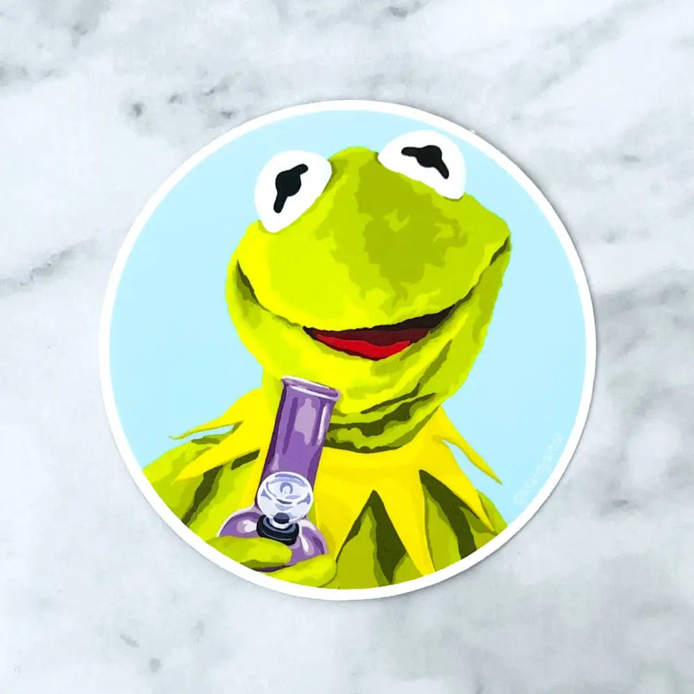 Kristin Fardy Artist - Being Green Made Easy 3’’ round sticker