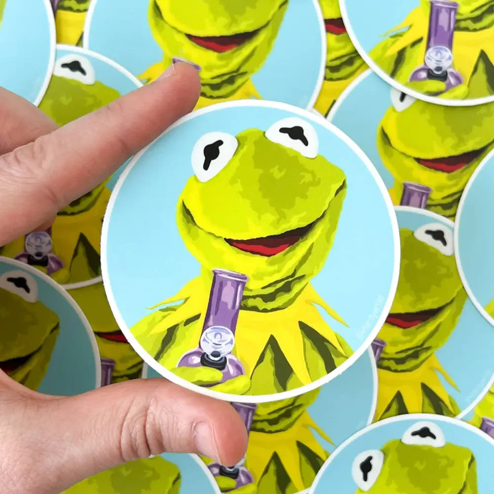 Kristin Fardy Artist - Being Green Made Easy 3’’ round sticker