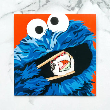 Kristin Fardy Artist - Blank greeting card - C Is For California Roll