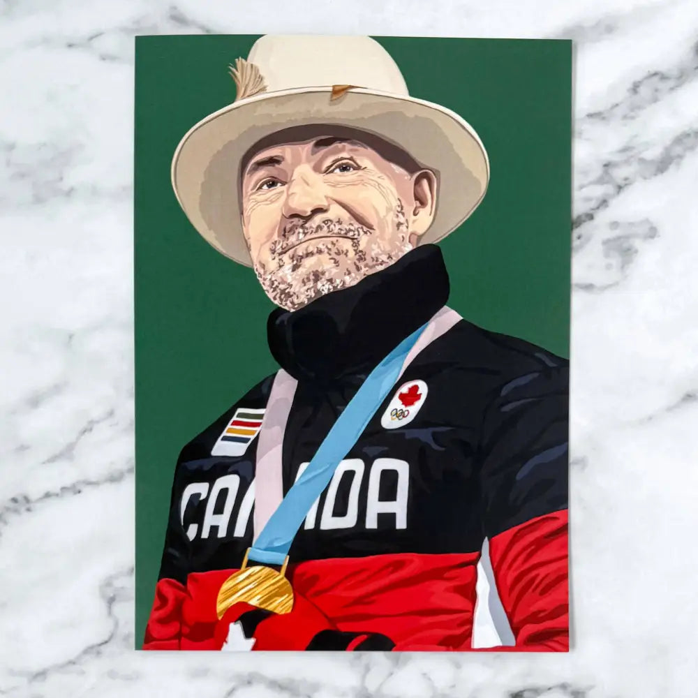 Kristin Fardy Artist - Blank greeting card - Gord winning Olympic gold