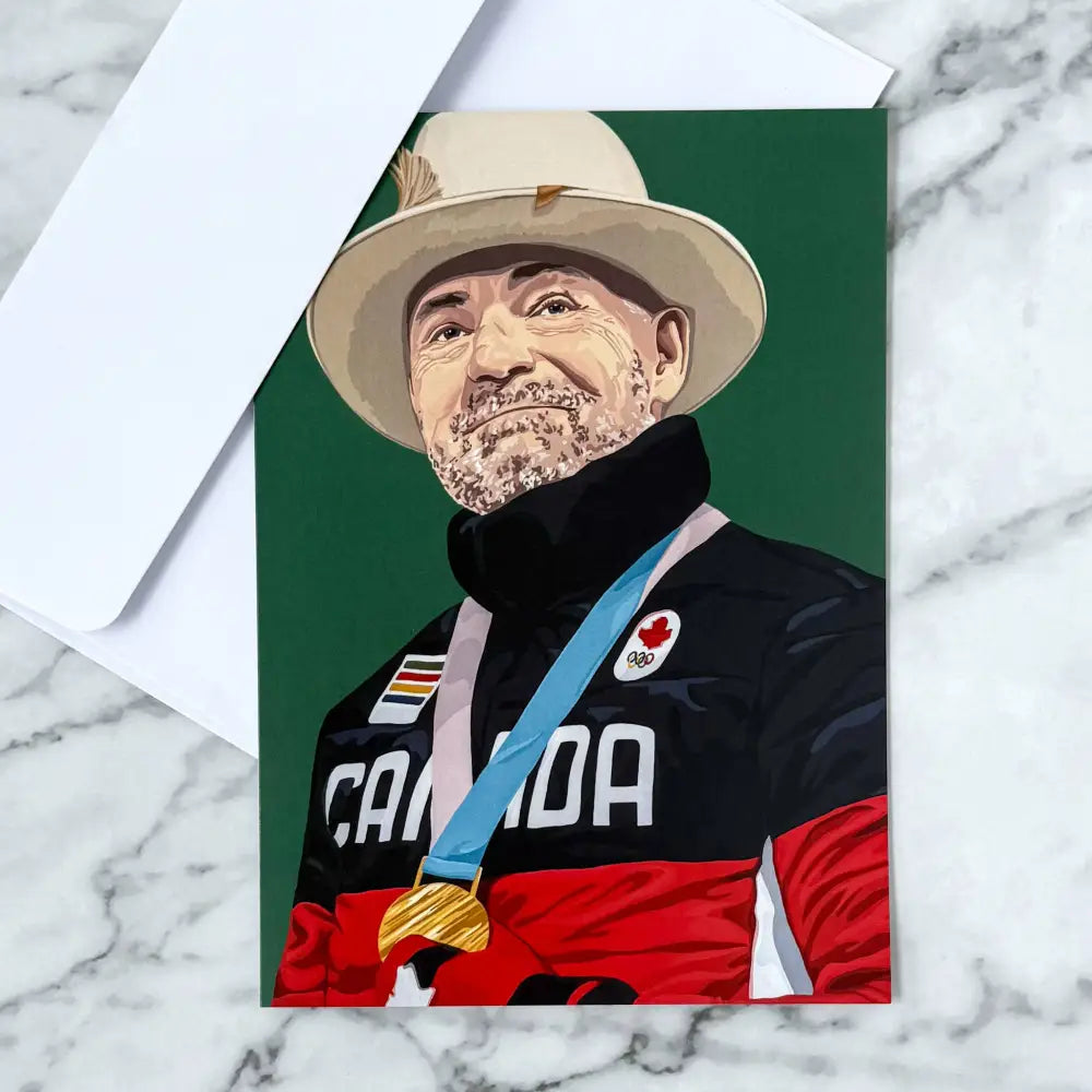 Kristin Fardy Artist - Blank greeting card - Gord winning Olympic gold