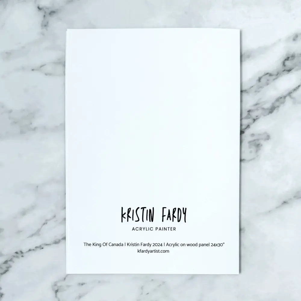 Kristin Fardy Artist - Blank greeting card - Gord winning Olympic gold