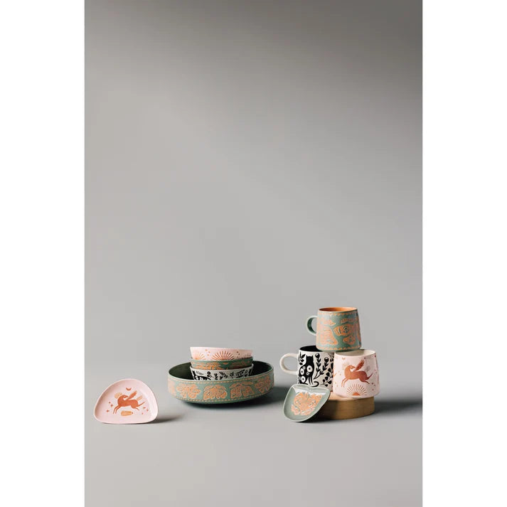 Nocturna Imprint Bowl shown from above to display the interior glaze – PABOOM