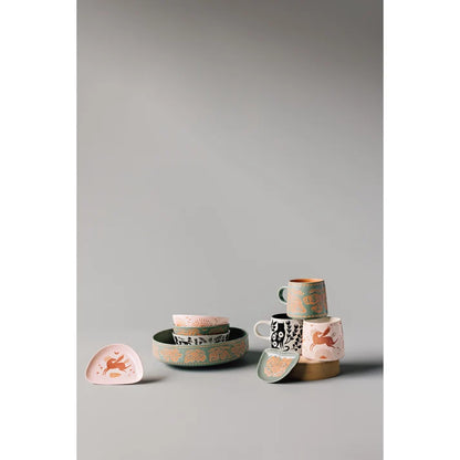Nocturna Imprint Bowl shown from above to display the interior glaze – PABOOM