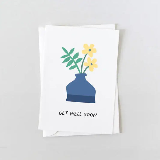 Get Well Soon Vase Card - PABOOM
