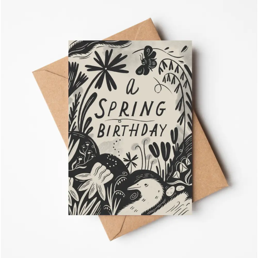 Lauren Marina - ’A Spring Birthday’ Seasonal Birthday Card Biodegradable Cello