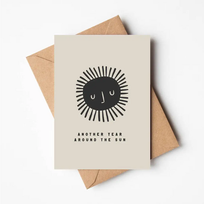 Lauren Marina - ’Another Year Around The Sun’ Birthday Card Biodegradable Cello