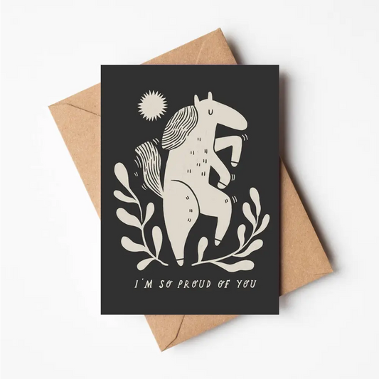 'I'm So Proud Of You' Card illustrated greeting card by Lauren Marina - PABOOM