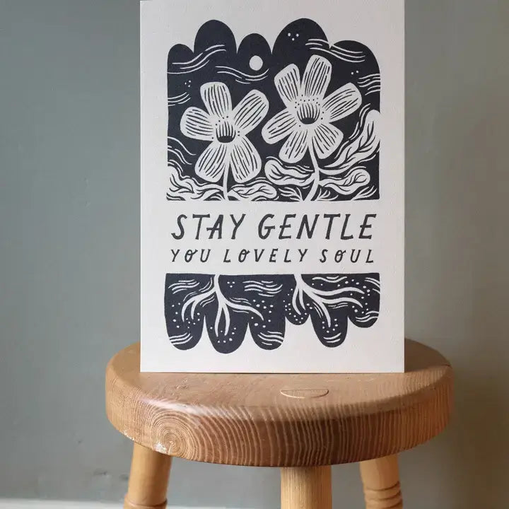 Lauren Marina - Stay Gentle Mindful Art Print