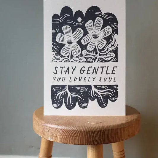 Lauren Marina - Stay Gentle Mindful Art Print