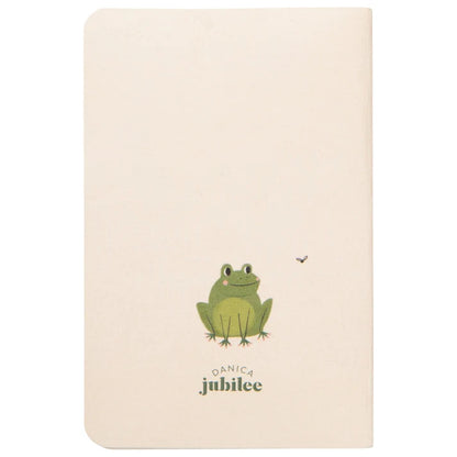 Close-up of the frog illustration on the notebook cover – PABOOM