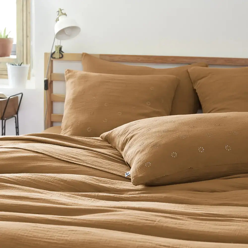 Boho Cotton Gauze Cushion Cover 24" Camel - PABOOM