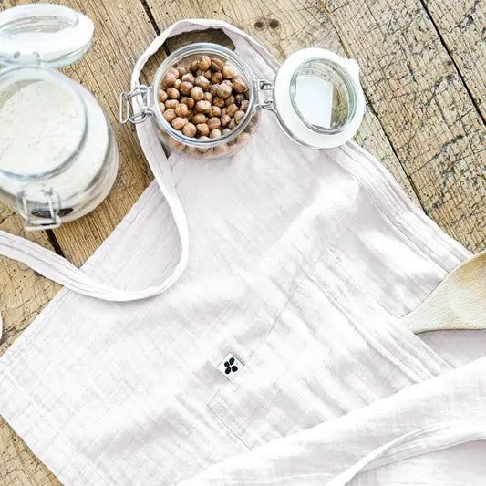 Cotton Gauze Waiter Apron Chantilly - PABOOM