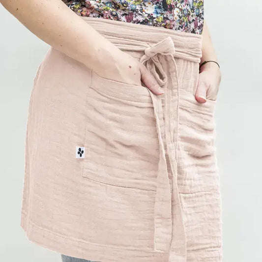 Cotton Gauze Waiter Apron Marshmallow - PABOOM