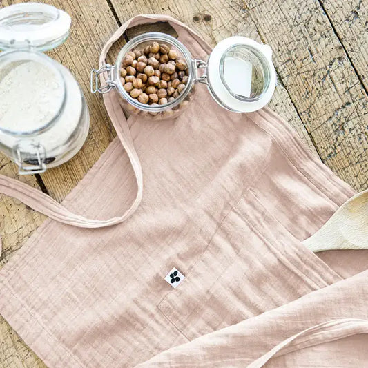 Cotton Gauze Waiter Apron Marshmallow - PABOOM