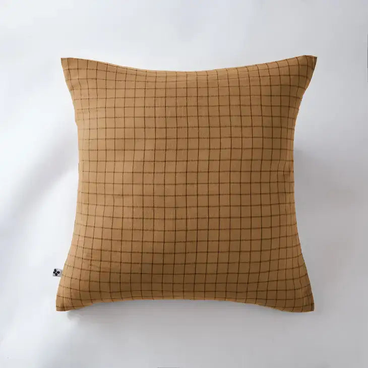 Mix Cotton Gauze Cushion Cover 24" Camel - PABOOM