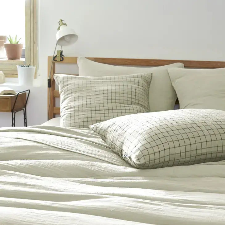 Mix Cotton Gauze Cushion Cover 24" Sea Green - PABOOM