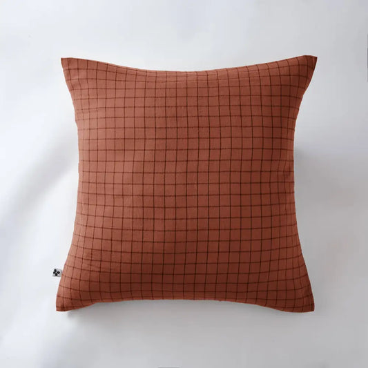 Mix Cotton Gauze Cushion Cover 24" Terracotta - PABOOM