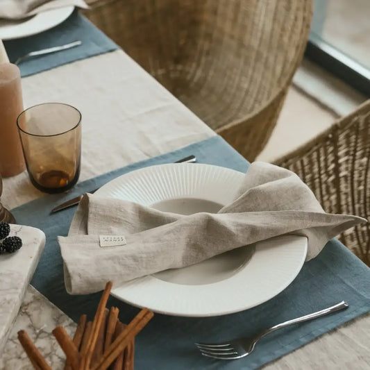 Natural Melange Linen Napkins - PABOOM