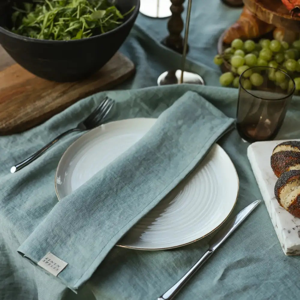 Ocean Mint Linen Napkins - PABOOM
