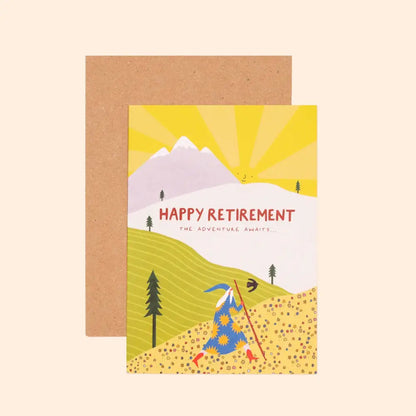 Little Black Cat Illustrated Goods - Adventures Retirement Card | Happy | Nature