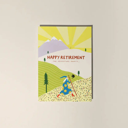 Little Black Cat Illustrated Goods - Adventures Retirement Card | Happy | Nature
