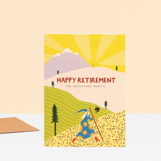 Little Black Cat Illustrated Goods - Adventures Retirement Card | Happy | Nature