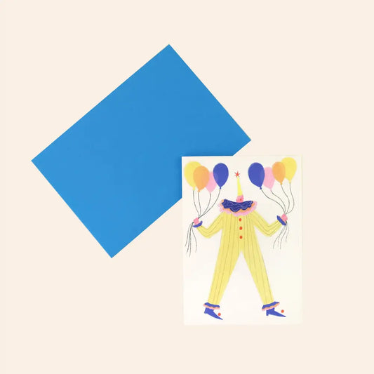 Little Black Cat Illustrated Goods - Circus Clown Birthday Card