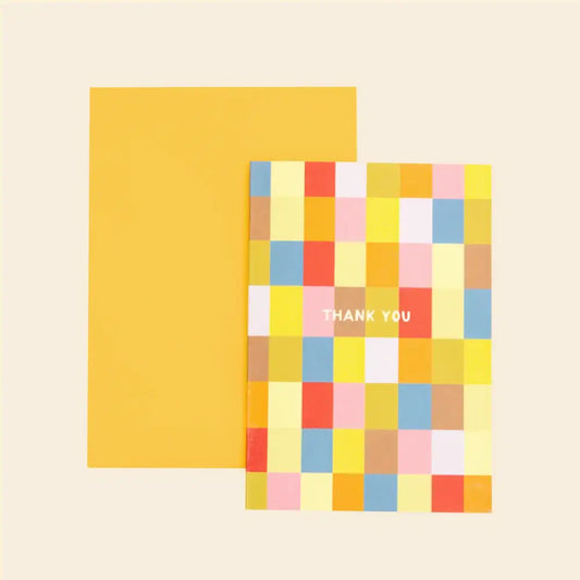 Colourful Squares Thank You Card - PABOOM