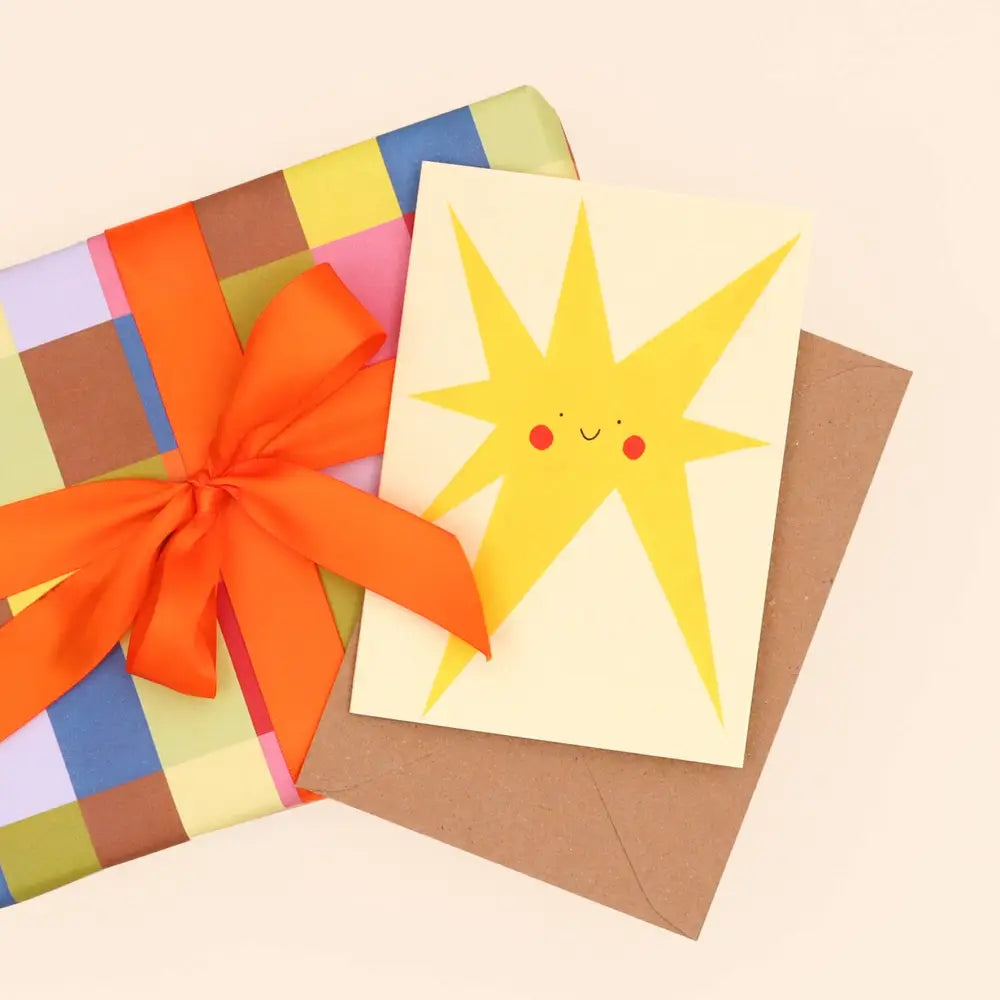 Colourful Squares Wrapping Paper Sheet - PABOOM