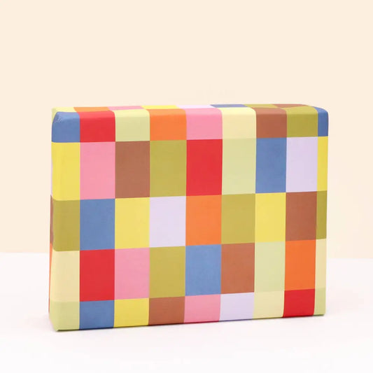 Colourful Squares Wrapping Paper Sheet - PABOOM