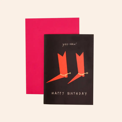 Cowboy Boots Birthday Card - PABOOM
