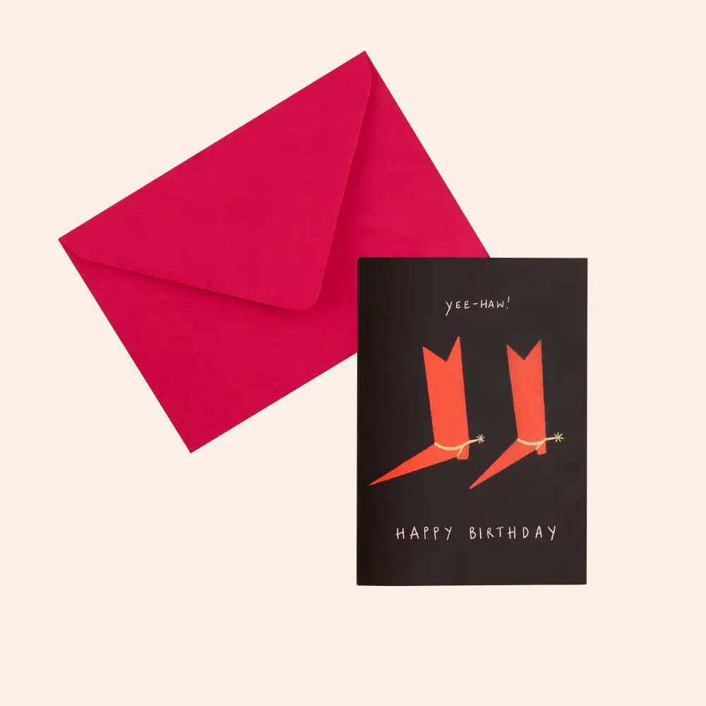Cowboy Boots Birthday Card - PABOOM