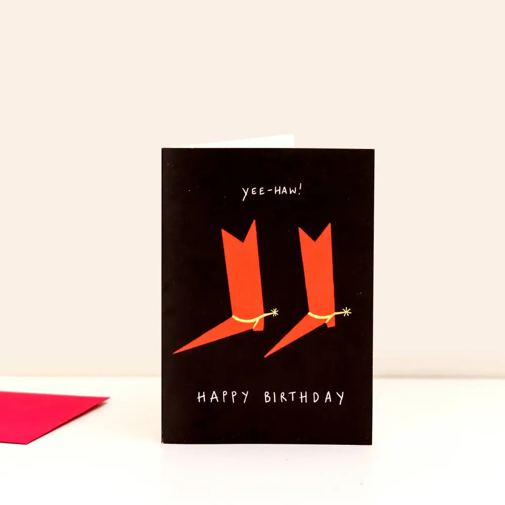 Cowboy Boots Birthday Card - PABOOM