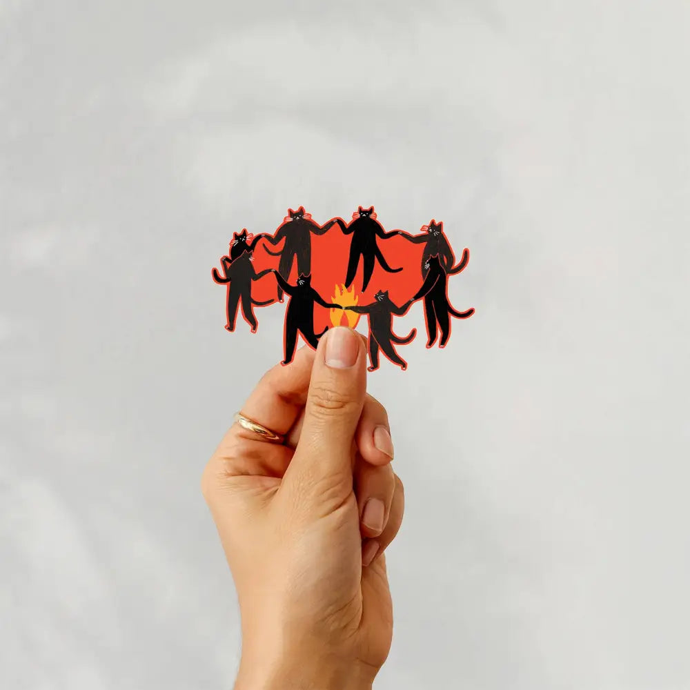 Little Black Cat Illustrated Goods - Culty Cats Sticker | Mystic Vinyl