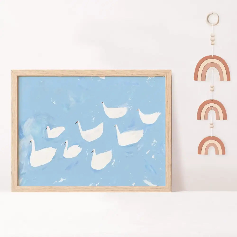 Delicate Swans Print A3 - PABOOM
