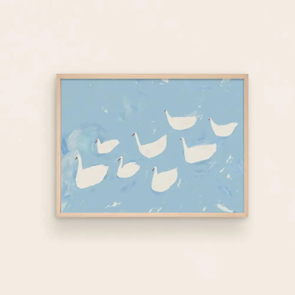 Delicate Swans Print A3 - PABOOM