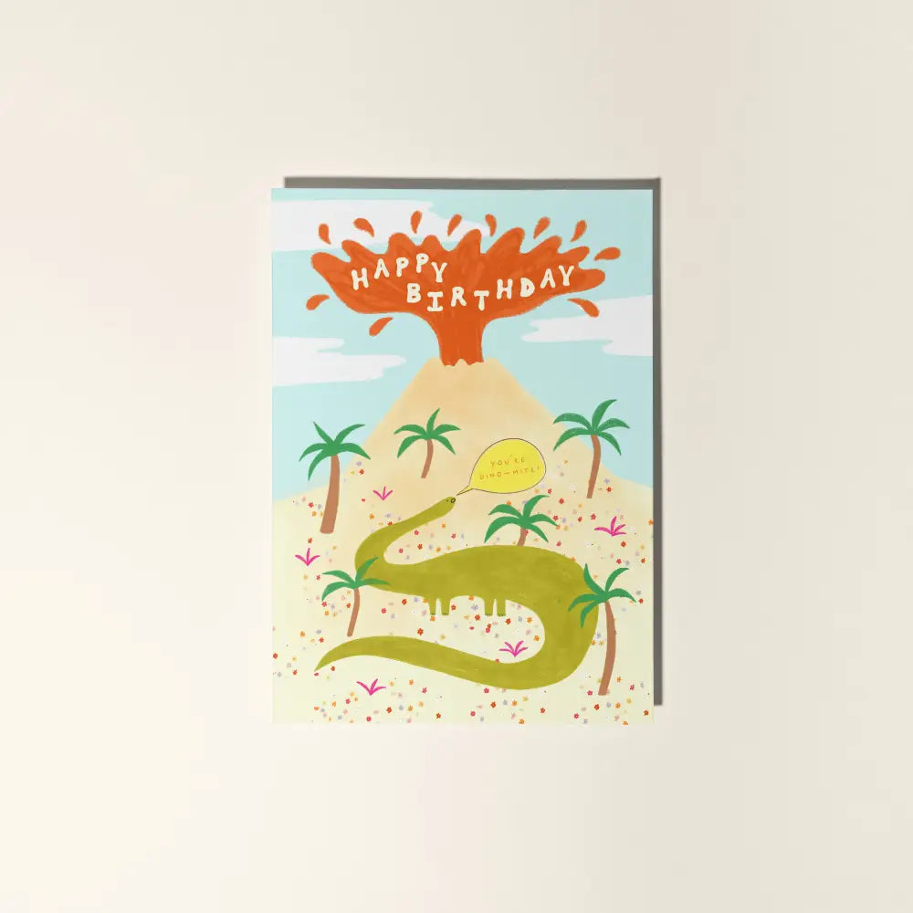 Little Black Cat Illustrated Goods - Dinomite Birthday Card | Dinosaur | Kids