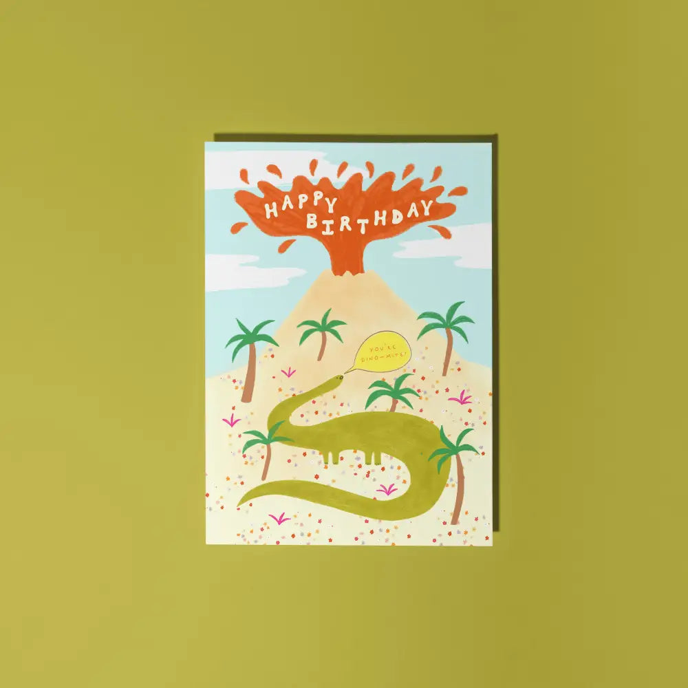Little Black Cat Illustrated Goods - Dinomite Birthday Card | Dinosaur | Kids
