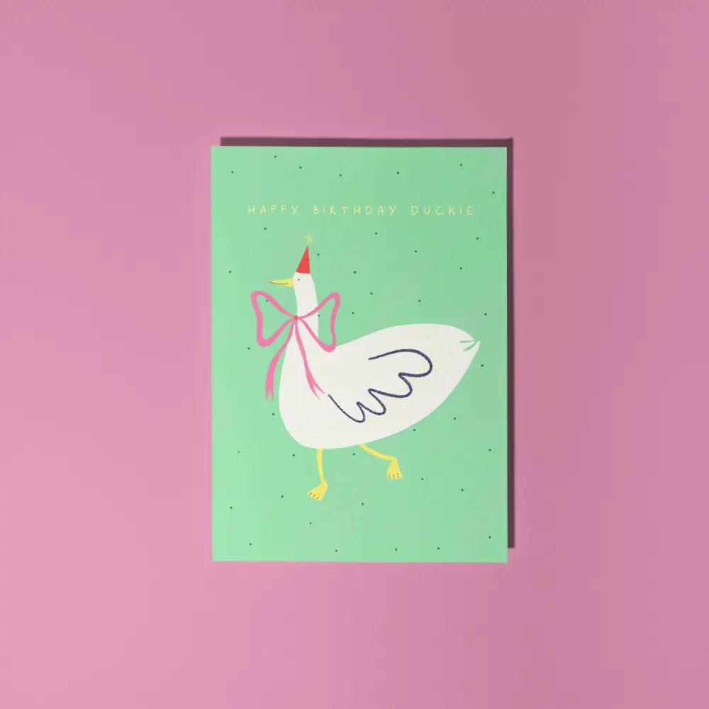 Little Black Cat Illustrated Goods - Duck Birthday Card | Happy Duckie