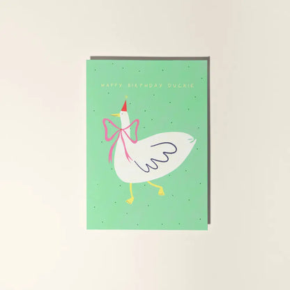 Little Black Cat Illustrated Goods - Duck Birthday Card | Happy Duckie