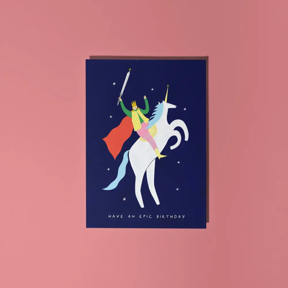 Little Black Cat Illustrated Goods - Epic Birthday Card | Fantasy | Unicorn