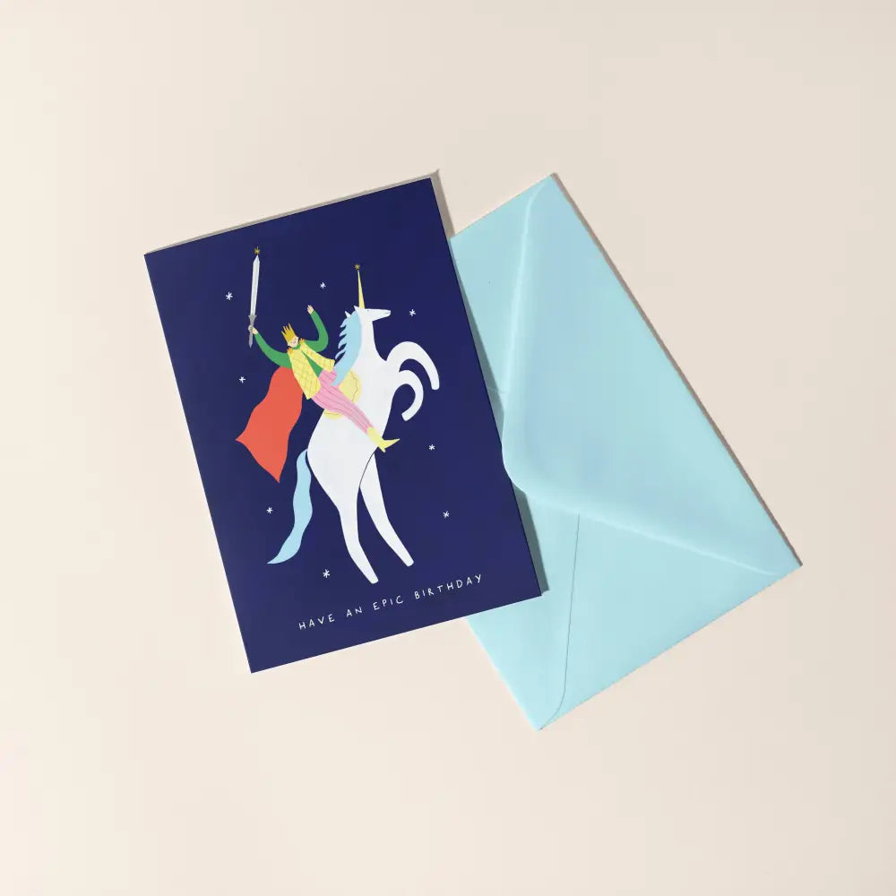 Little Black Cat Illustrated Goods - Epic Birthday Card | Fantasy | Unicorn