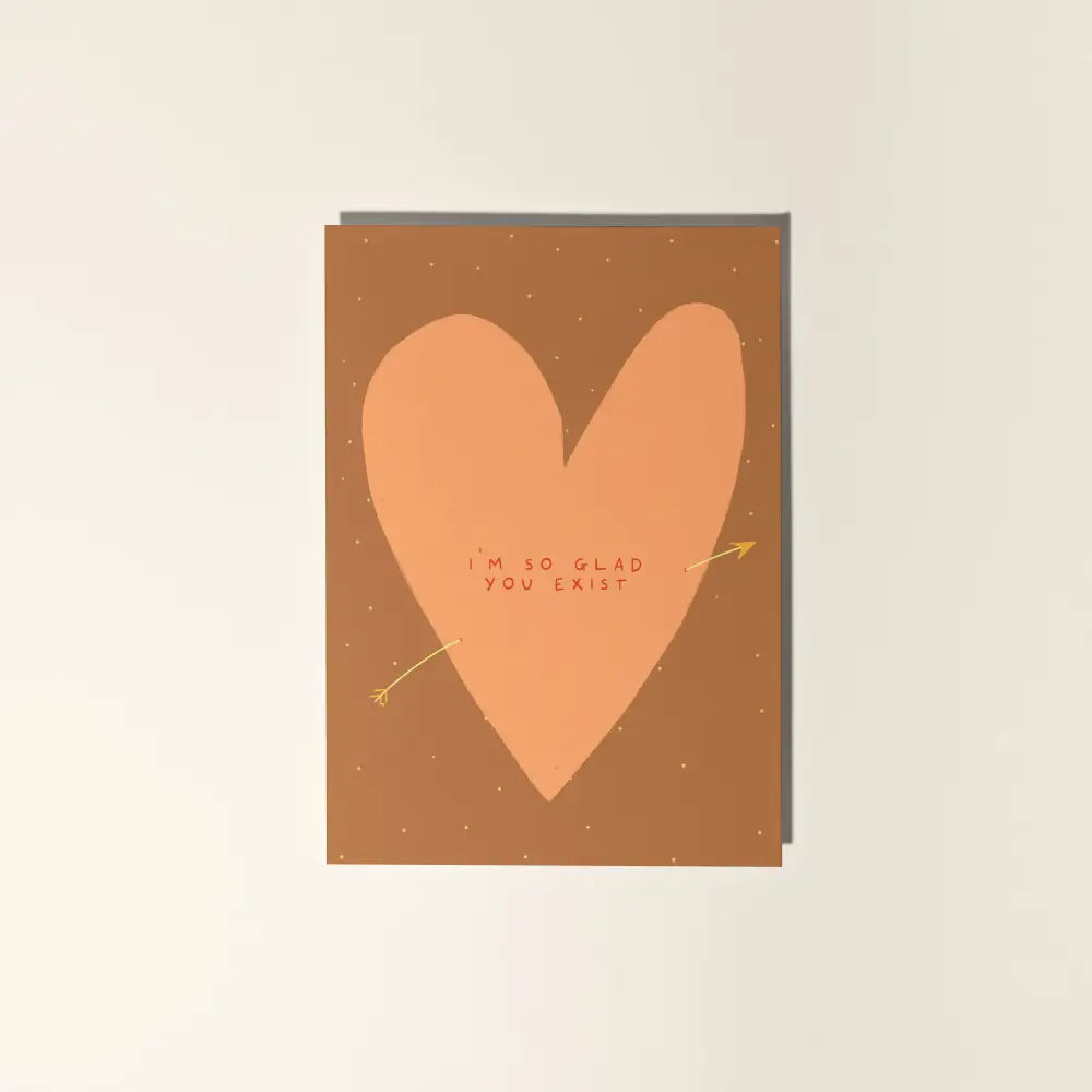 Little Black Cat Illustrated Goods - Glad You Exist Love Card | Heartfelt Valentine’s Day